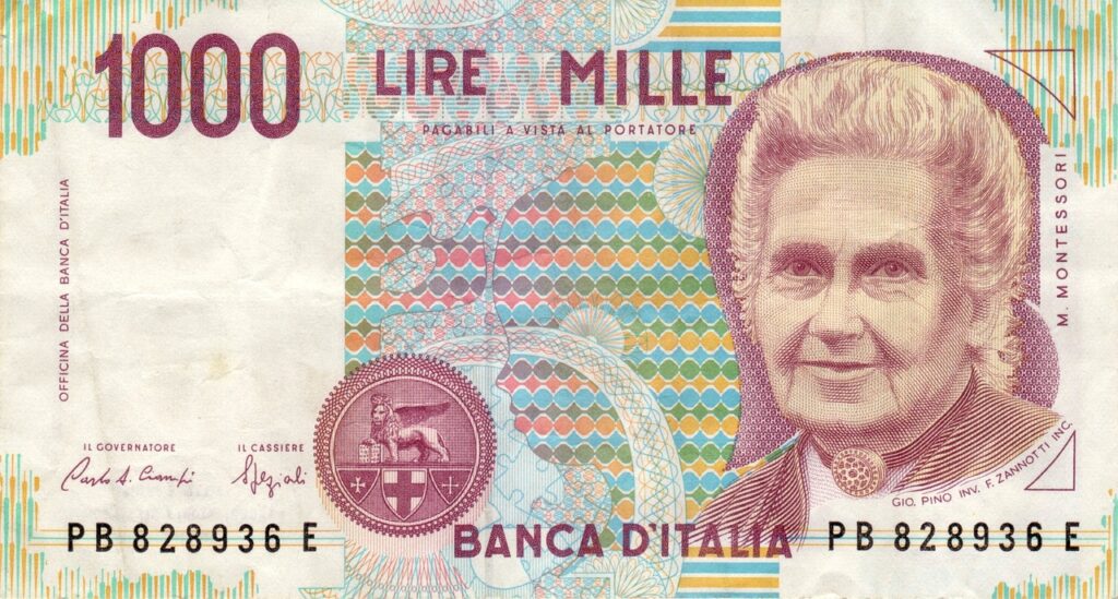 Hai le mille Lire con Maria Montessori? Ecco quanto valgono